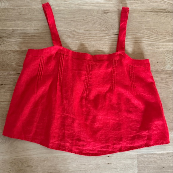 JCrew Red Lines Sleeveless Top - Picture 1 of 6